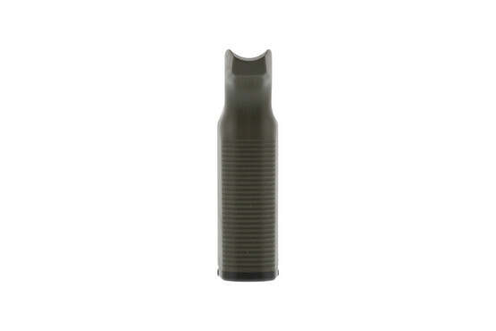 MOE K2+ AR-15 pistol grip OD Green features a compartment for storing oil bottles